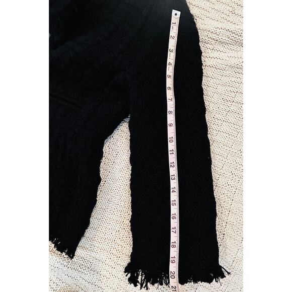 Chanel Square Button Black Tweed Jacket Blazer Skirt Suit FR 44 46 US 8 10 12 14 - Picture 9 of 15